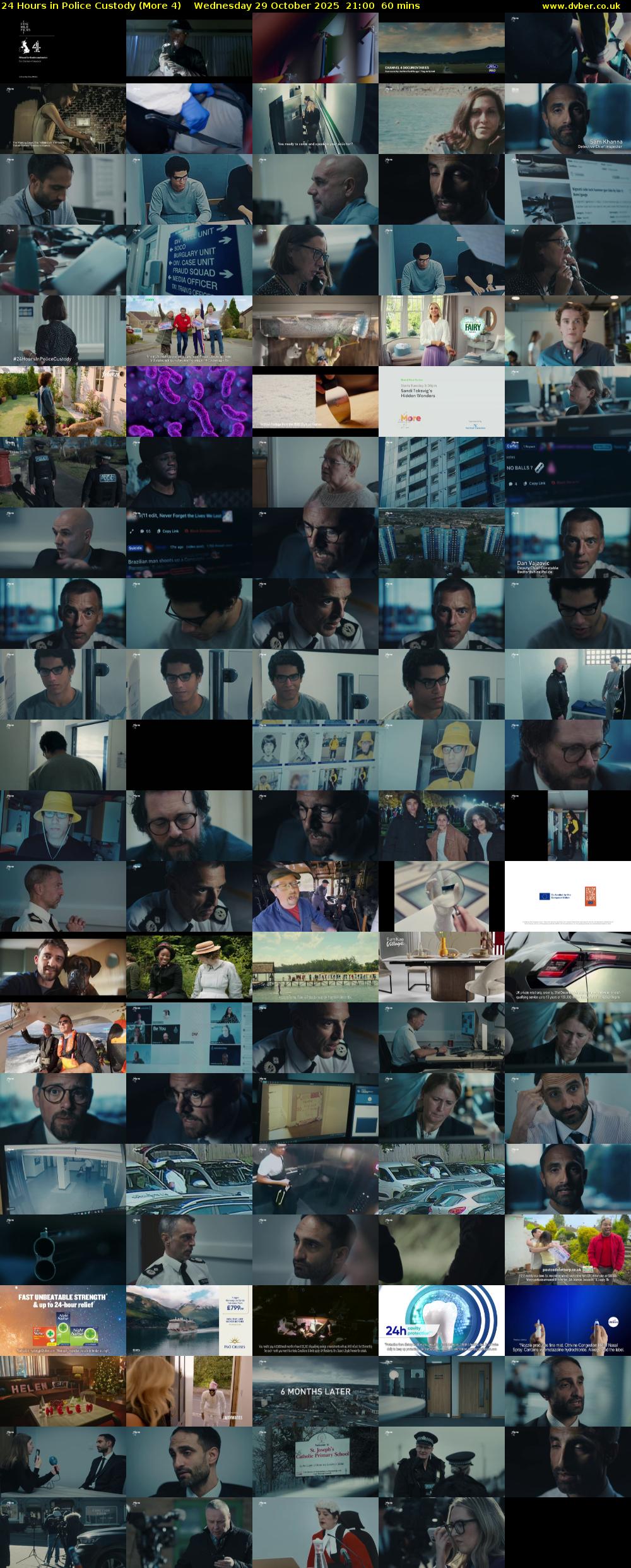 24 Hours in Police Custody (More 4) Wednesday 29 October 2025 21:00 - 22:00