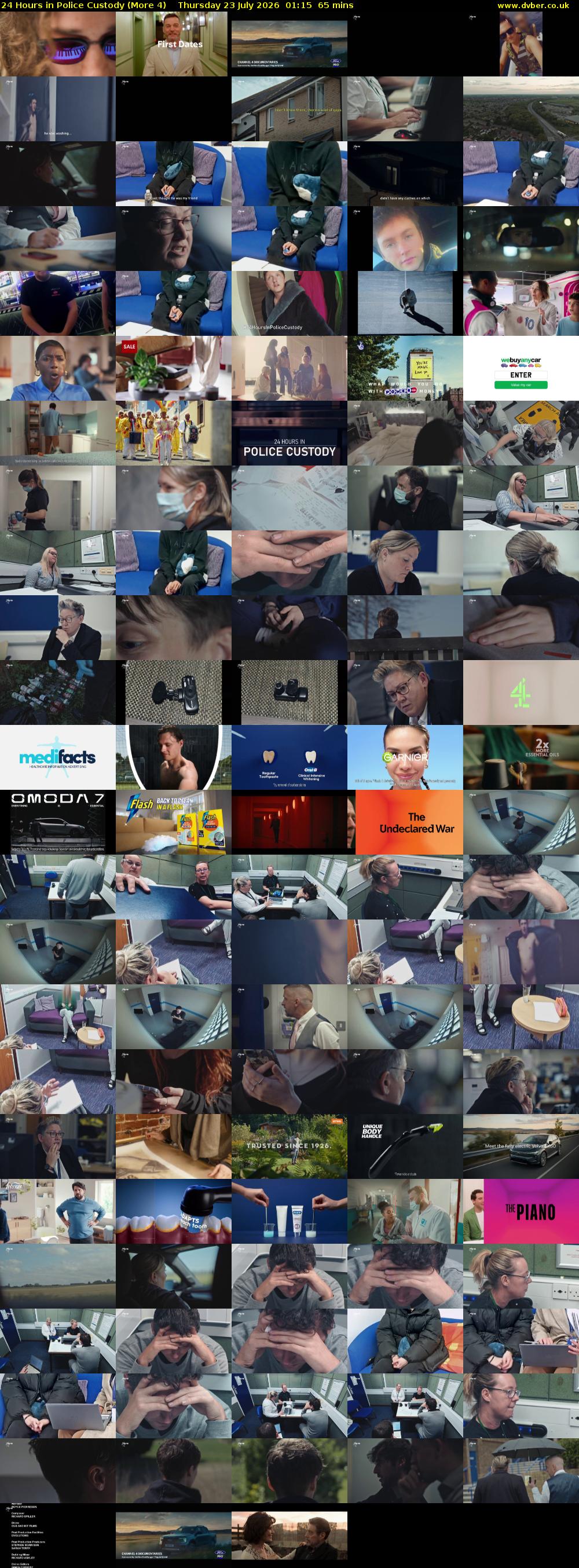 24 Hours in Police Custody (More 4) Thursday 23 July 2026 01:15 - 02:20