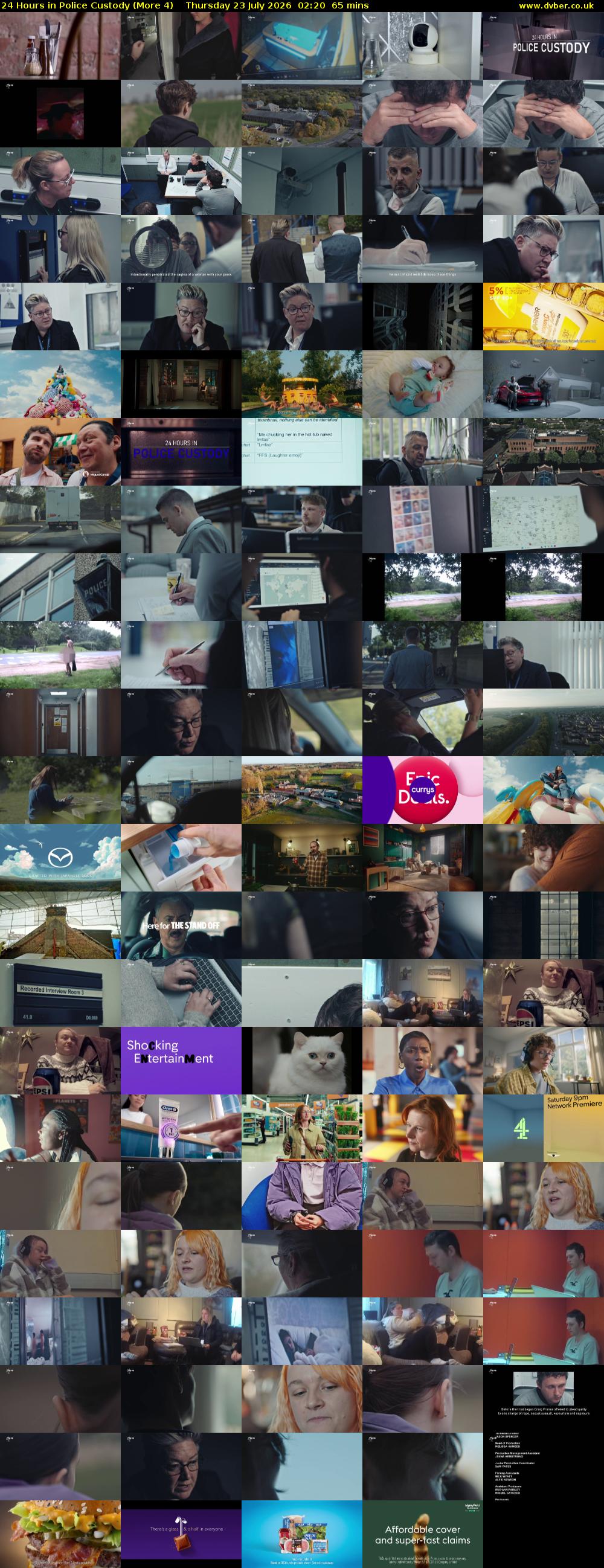 24 Hours in Police Custody (More 4) Thursday 23 July 2026 02:20 - 03:25