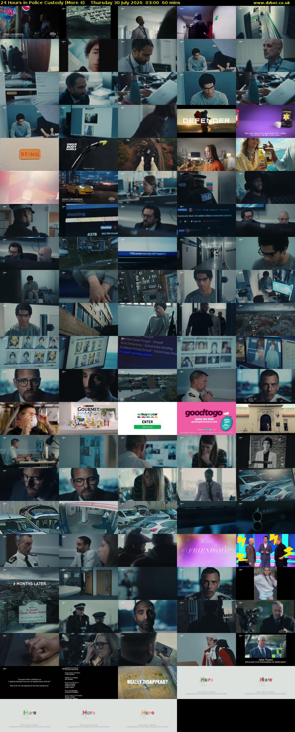 24 Hours in Police Custody (More 4) Thursday 30 July 2026 03:00 - 04:00