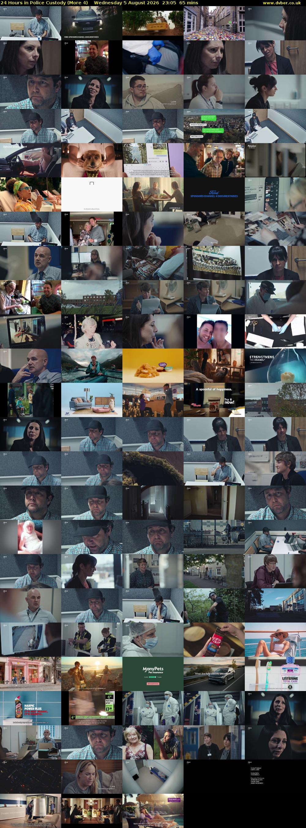 24 Hours in Police Custody (More 4) Wednesday 5 August 2026 23:05 - 00:10