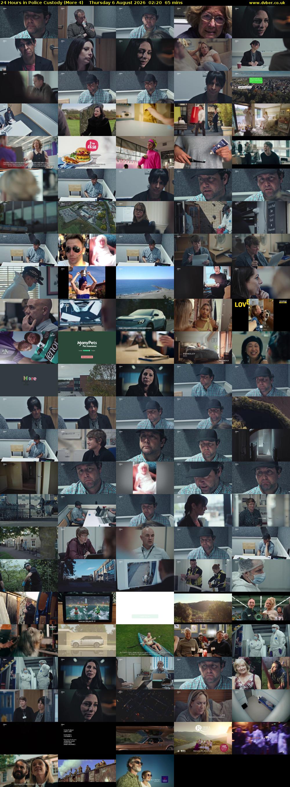 24 Hours in Police Custody (More 4) Thursday 6 August 2026 02:20 - 03:25