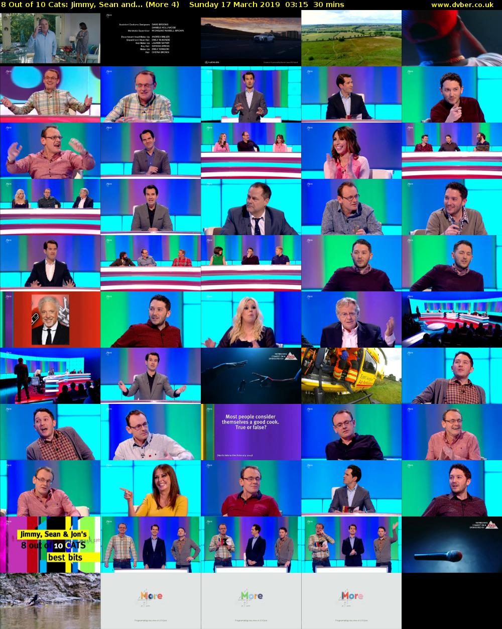 8 Out of 10 Cats: Jimmy, Sean and... (More 4) Sunday 17 March 2019 03:15 - 03:45