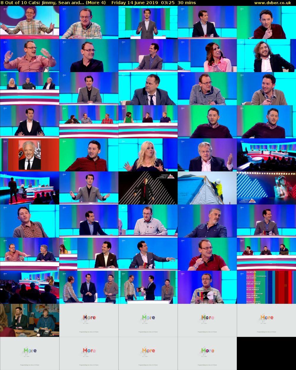 8 Out of 10 Cats: Jimmy, Sean and... (More 4) Friday 14 June 2019 03:25 - 03:55