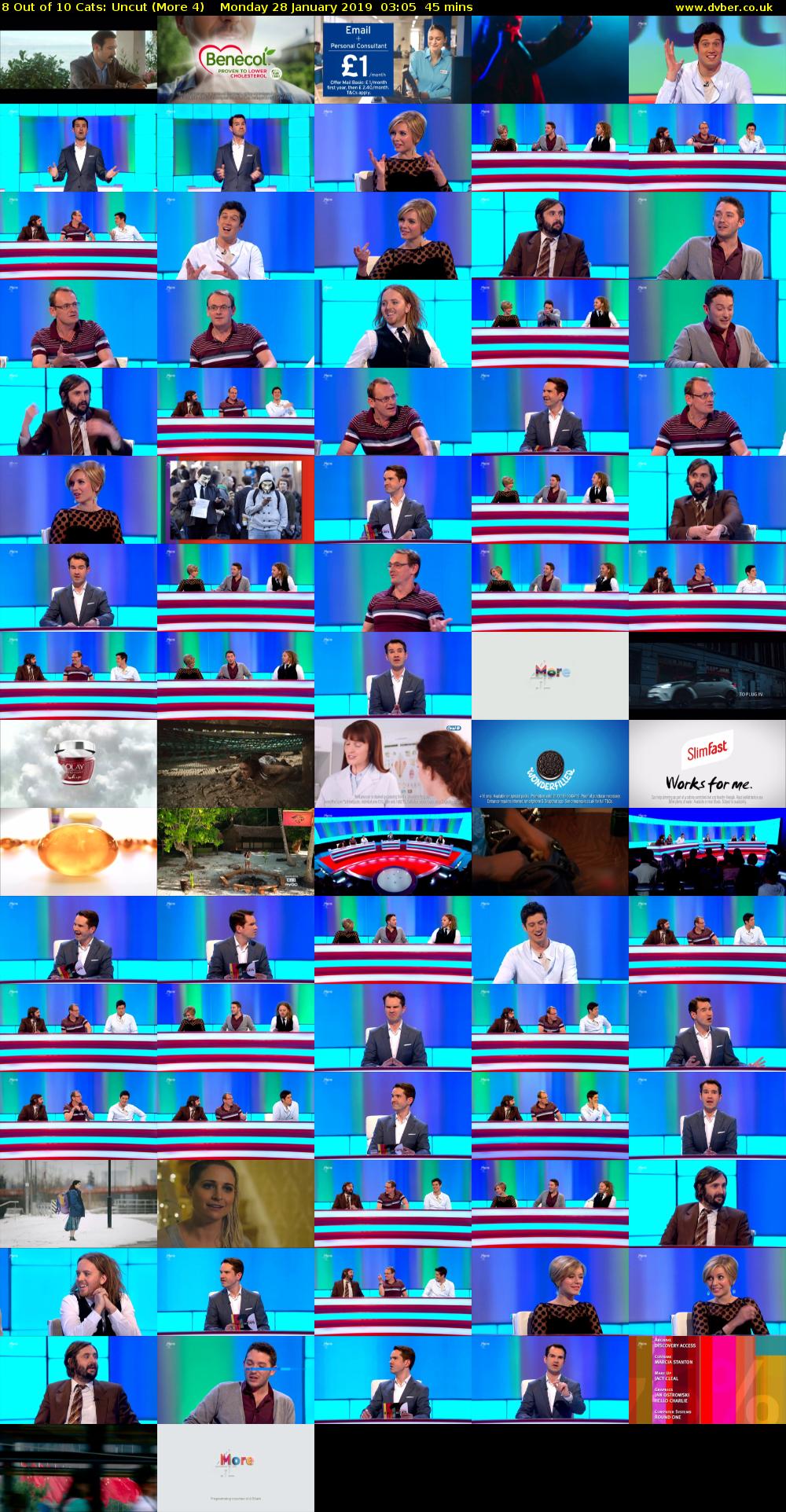 8 Out of 10 Cats: Uncut (More 4) Monday 28 January 2019 03:05 - 03:50