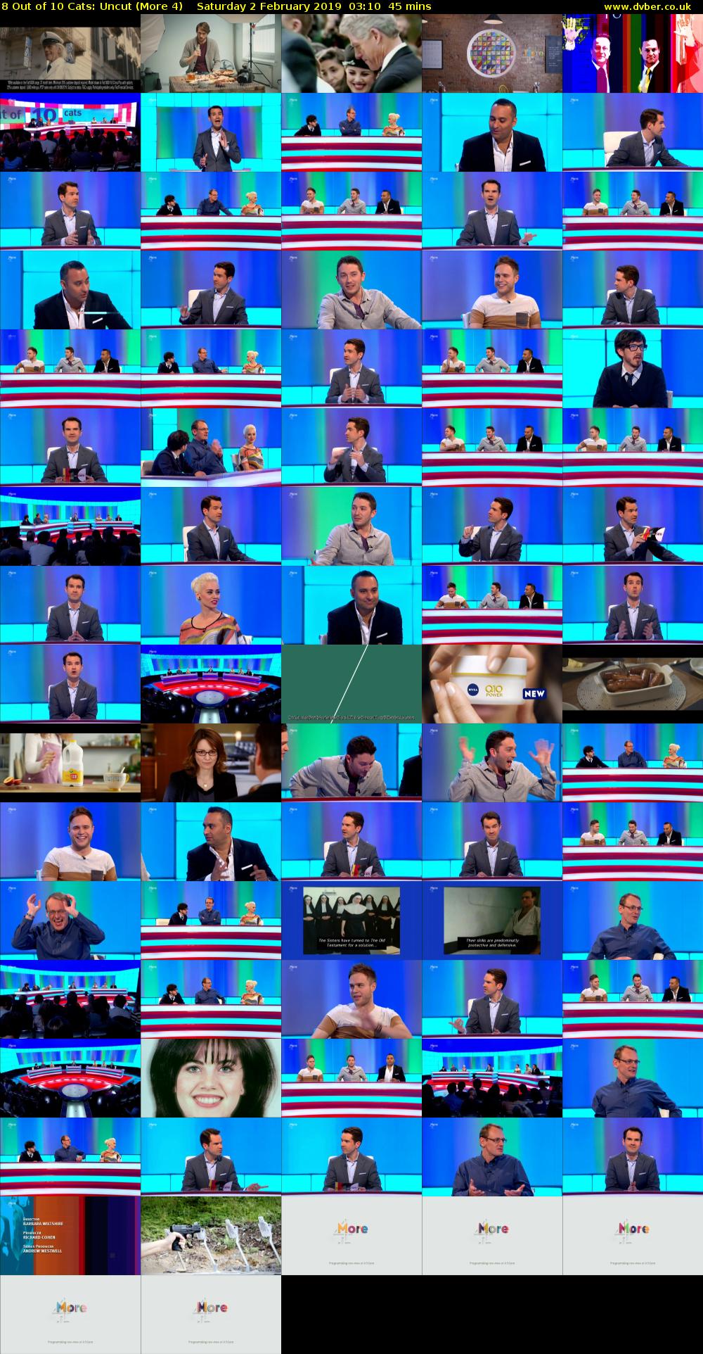 8 Out of 10 Cats: Uncut (More 4) Saturday 2 February 2019 03:10 - 03:55