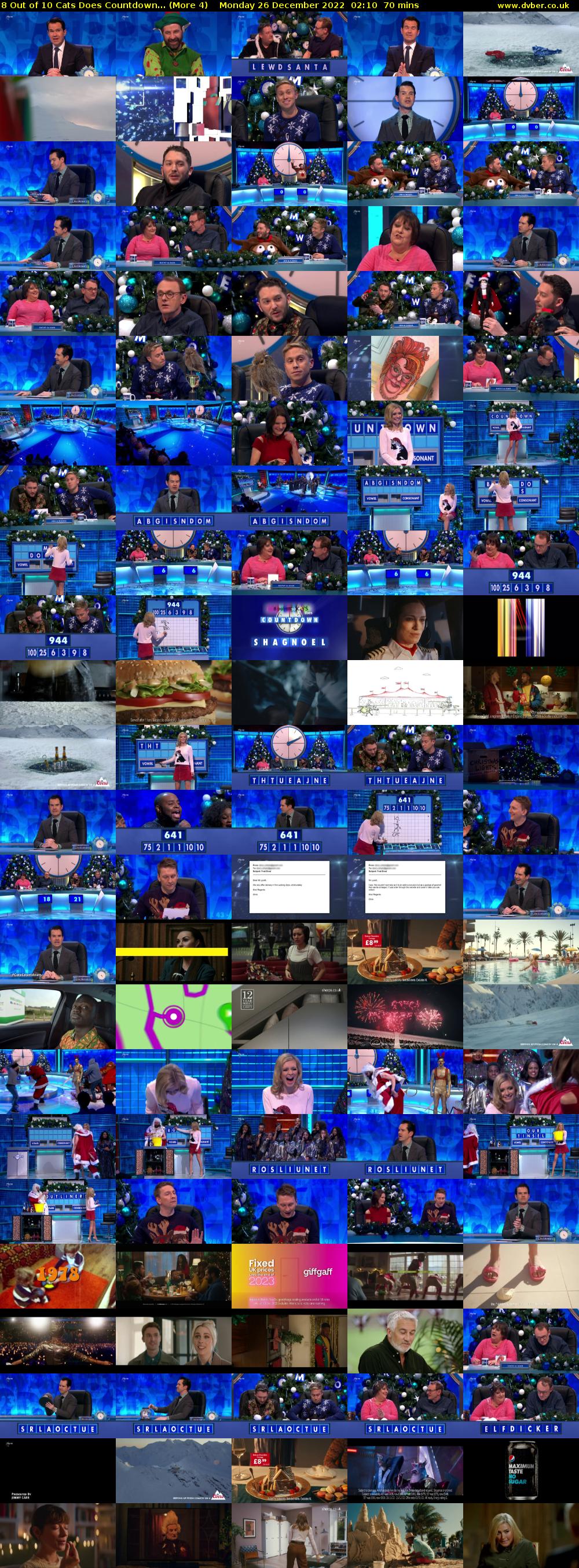 8 Out of 10 Cats Does Countdown... (More 4) Monday 26 December 2022 02:10 - 03:20