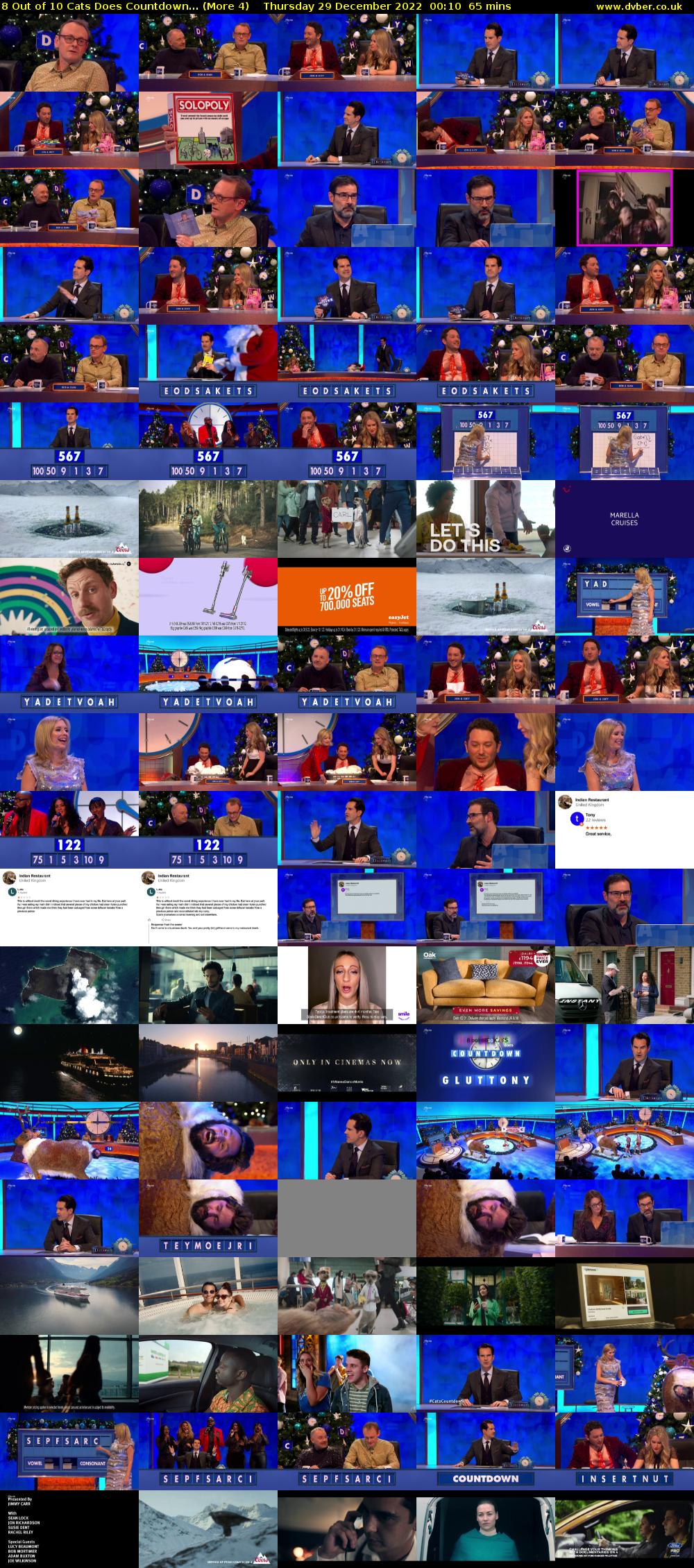 8 Out of 10 Cats Does Countdown... (More 4) Thursday 29 December 2022 00:10 - 01:15