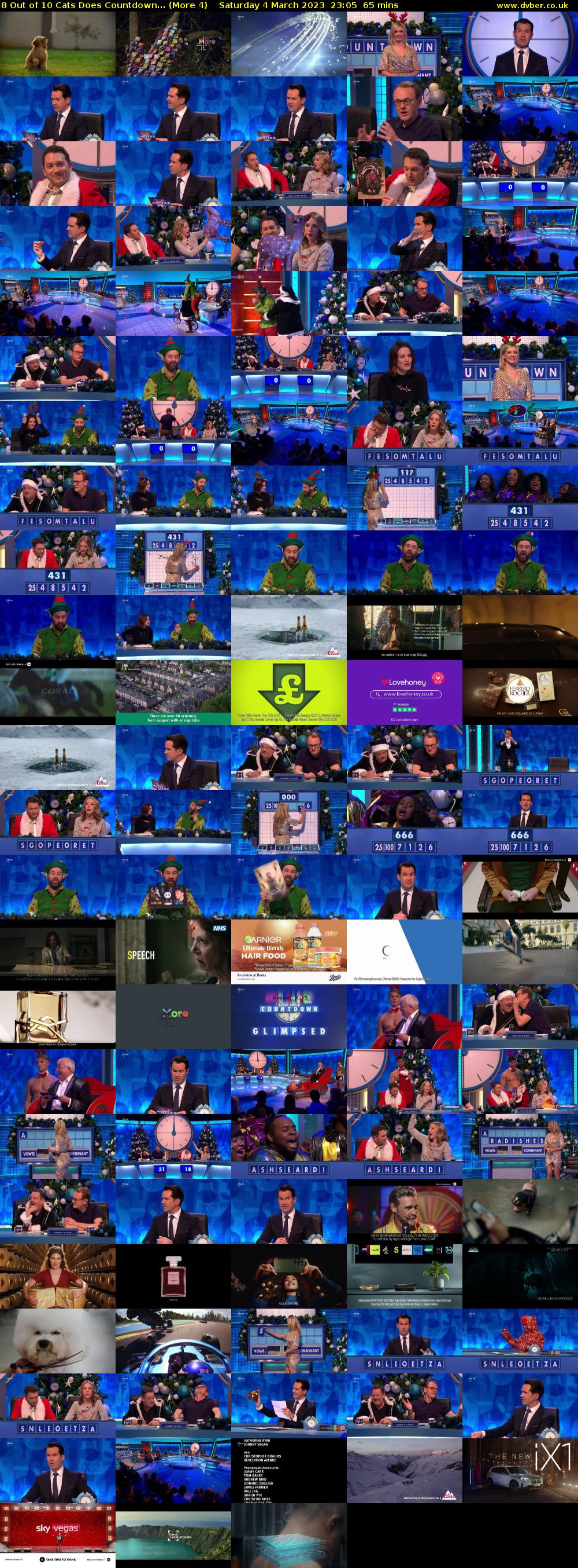 8 Out of 10 Cats Does Countdown... (More 4) Saturday 4 March 2023 23:05 - 00:10