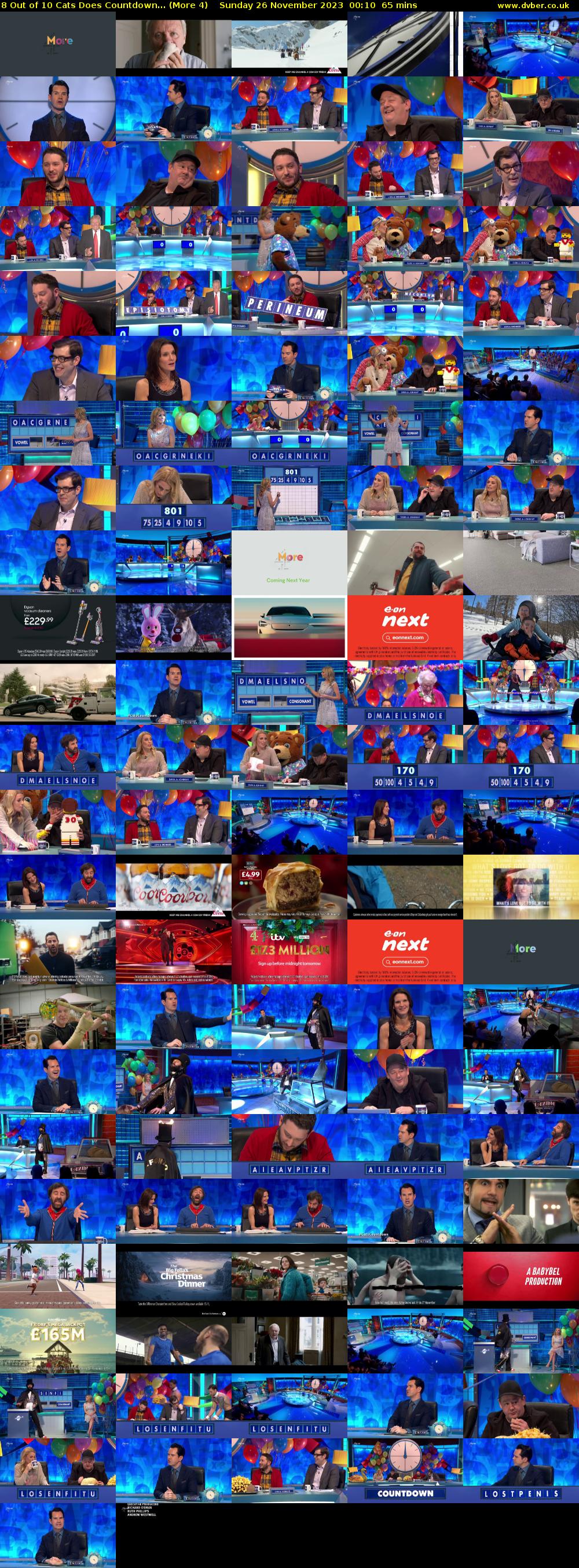 8 Out of 10 Cats Does Countdown... (More 4) Sunday 26 November 2023 00:10 - 01:15