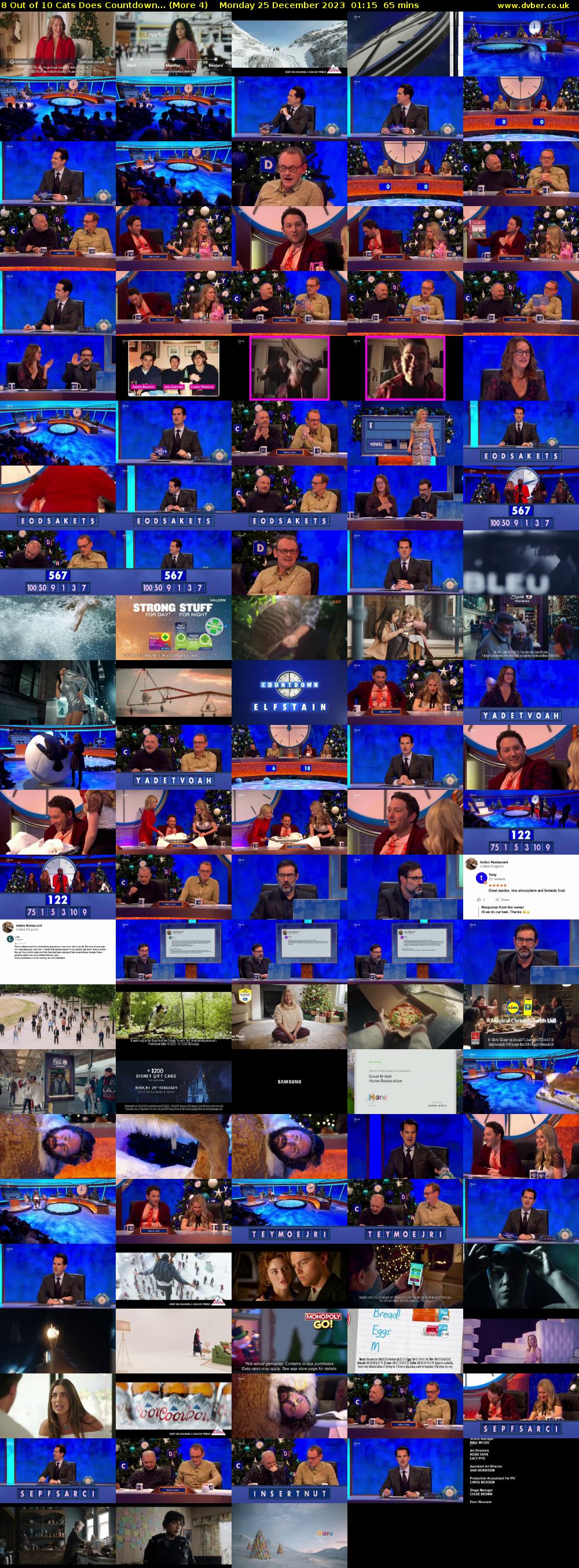 8 Out of 10 Cats Does Countdown... (More 4) Monday 25 December 2023 01:15 - 02:20