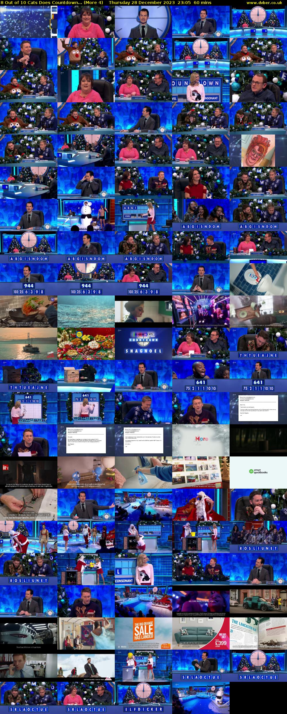 8 Out of 10 Cats Does Countdown... (More 4) Thursday 28 December 2023 23:05 - 00:05