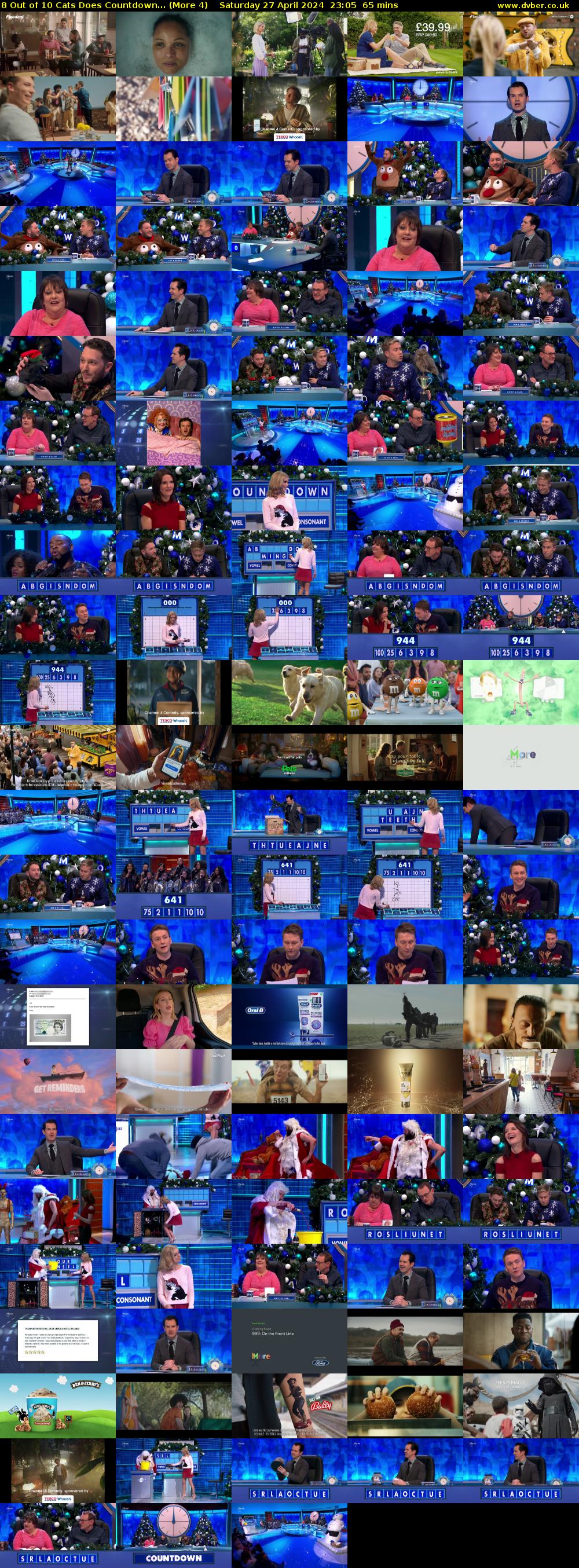 8 Out of 10 Cats Does Countdown... (More 4) Saturday 27 April 2024 23:05 - 00:10