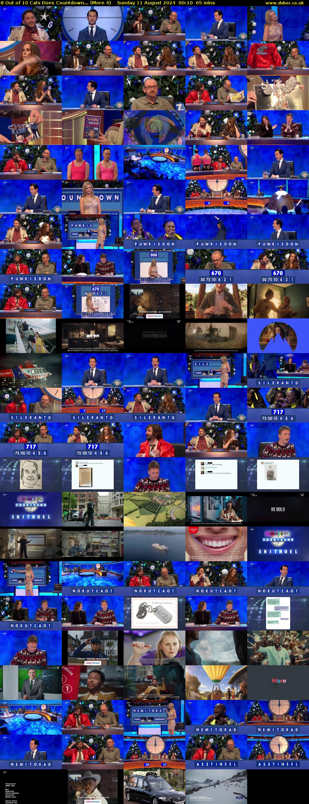 8 Out of 10 Cats Does Countdown... (More 4) Sunday 11 August 2024 00:10 - 01:15