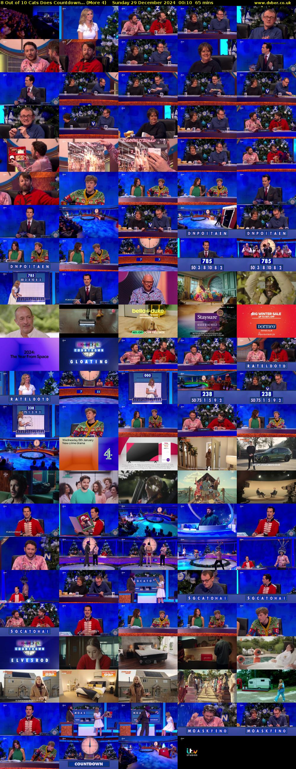 8 Out of 10 Cats Does Countdown... (More 4) Sunday 29 December 2024 00:10 - 01:15