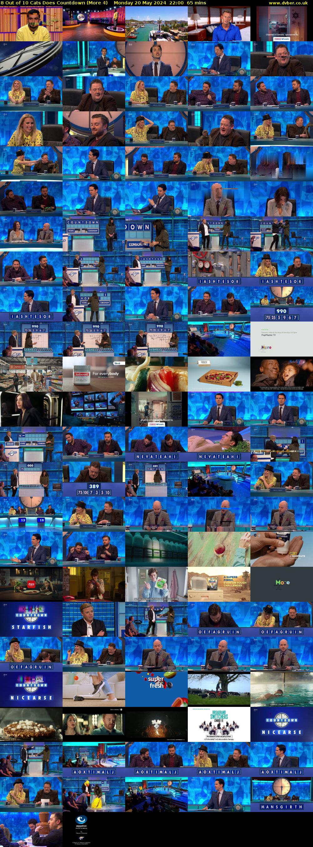 8 Out of 10 Cats Does Countdown (More 4) Monday 20 May 2024 22:00 - 23:05