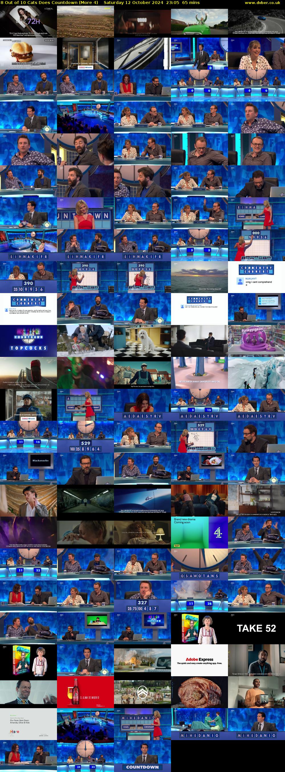 8 Out of 10 Cats Does Countdown (More 4) Saturday 12 October 2024 23:05 - 00:10