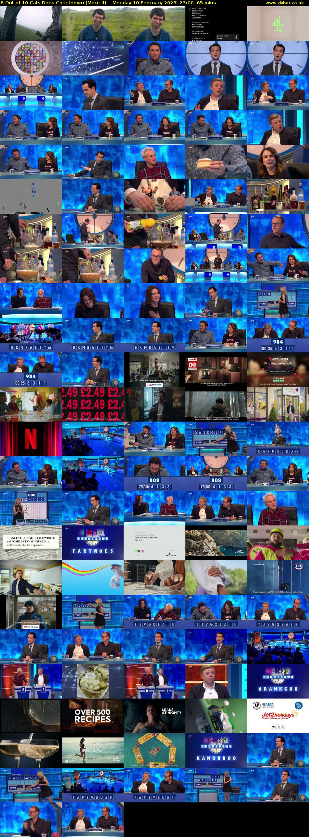 8 Out of 10 Cats Does Countdown (More 4) Monday 10 February 2025 23:00 - 00:05