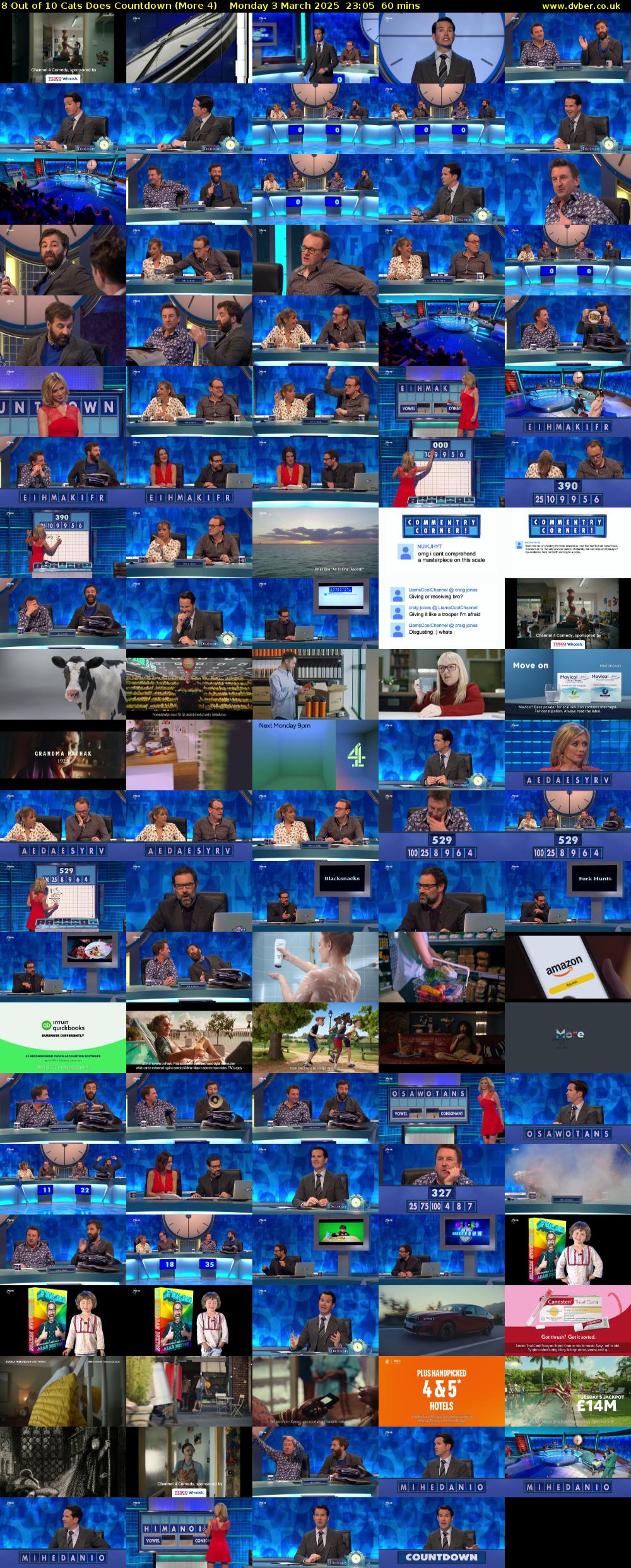 8 Out of 10 Cats Does Countdown (More 4) Monday 3 March 2025 23:05 - 00:05