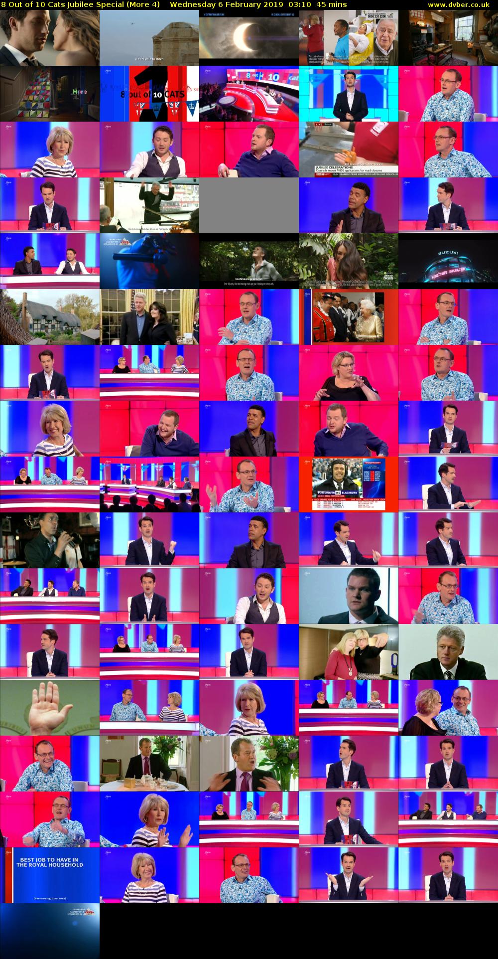 8 Out of 10 Cats Jubilee Special (More 4) Wednesday 6 February 2019 03:10 - 03:55