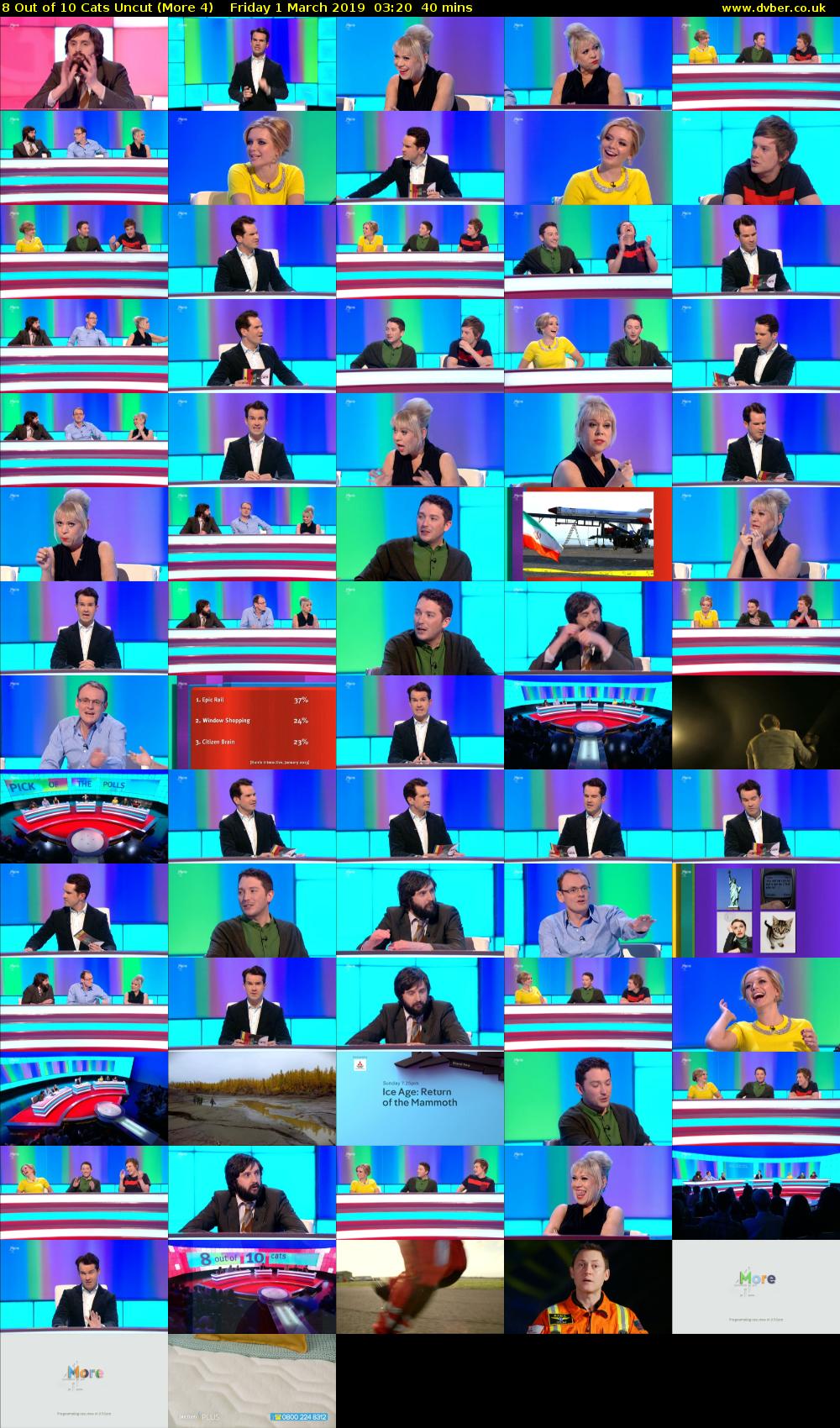 8 Out of 10 Cats Uncut (More 4) Friday 1 March 2019 03:20 - 04:00