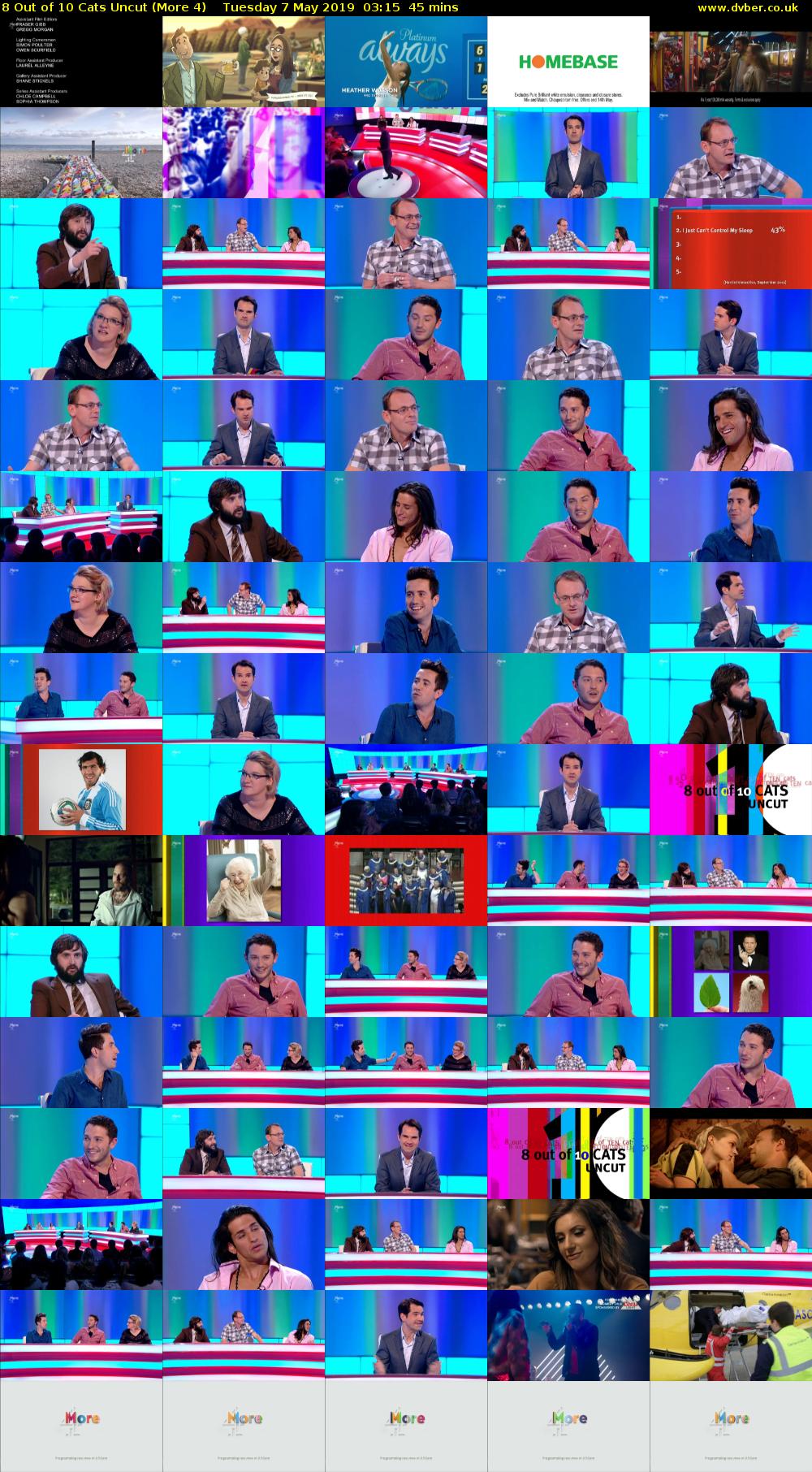 8 Out of 10 Cats Uncut (More 4) Tuesday 7 May 2019 03:15 - 04:00