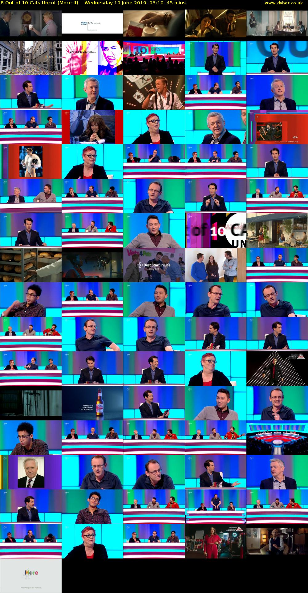8 Out of 10 Cats Uncut (More 4) Wednesday 19 June 2019 03:10 - 03:55