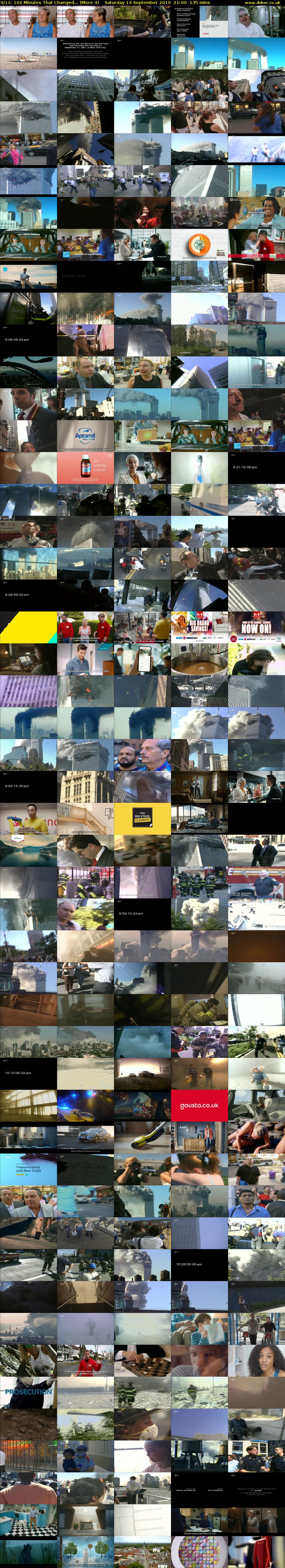 9/11: 102 Minutes That Changed... (More 4) Saturday 14 September 2019 21:00 - 23:15