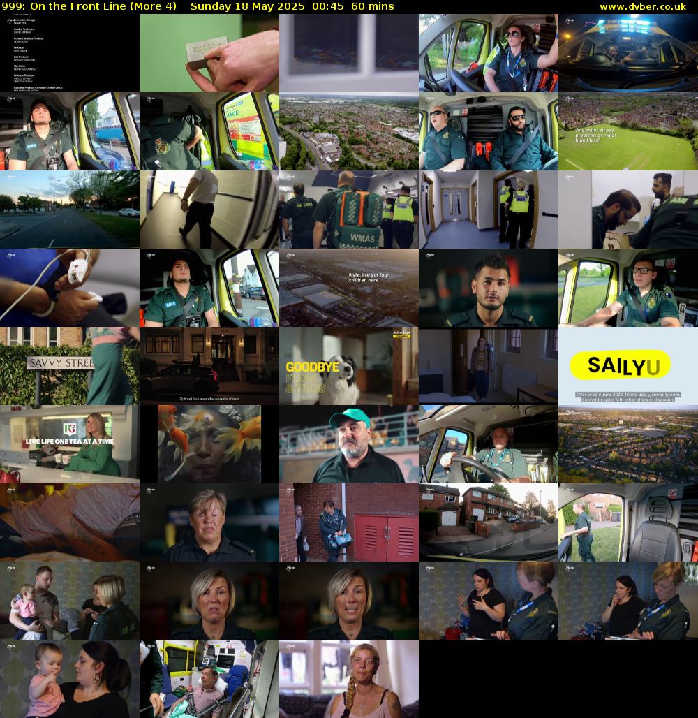 999: On the Front Line (More 4) Sunday 18 May 2025 00:45 - 01:45