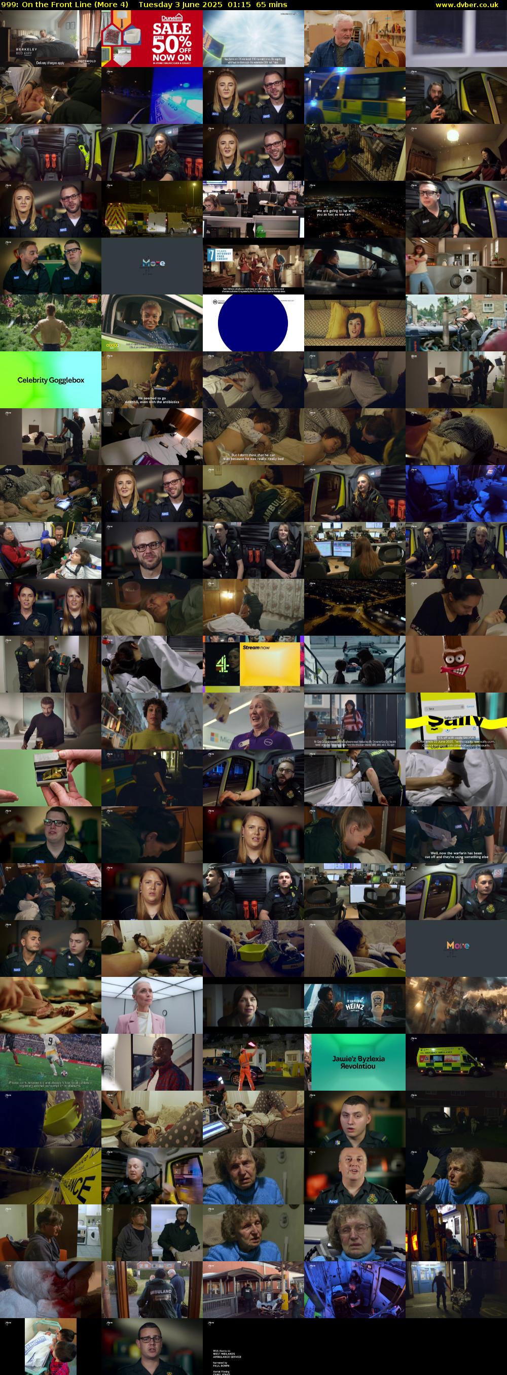 999: On the Front Line (More 4) Tuesday 3 June 2025 01:15 - 02:20