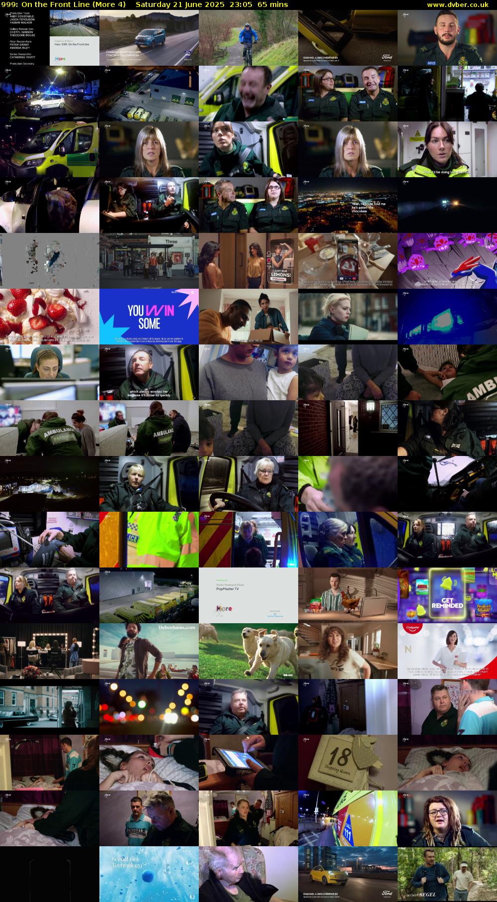 999: On the Front Line (More 4) Saturday 21 June 2025 23:05 - 00:10