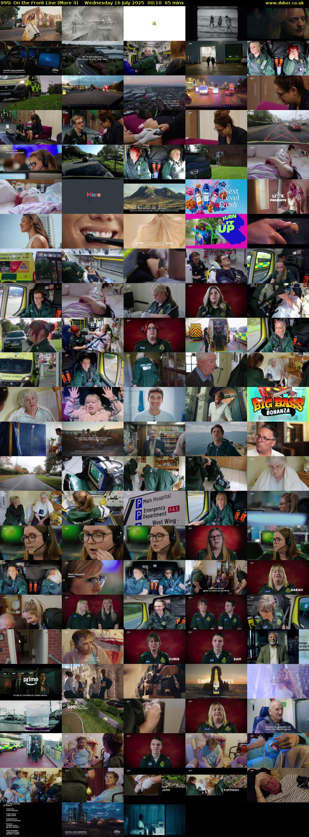 999: On the Front Line (More 4) Wednesday 16 July 2025 00:10 - 01:15