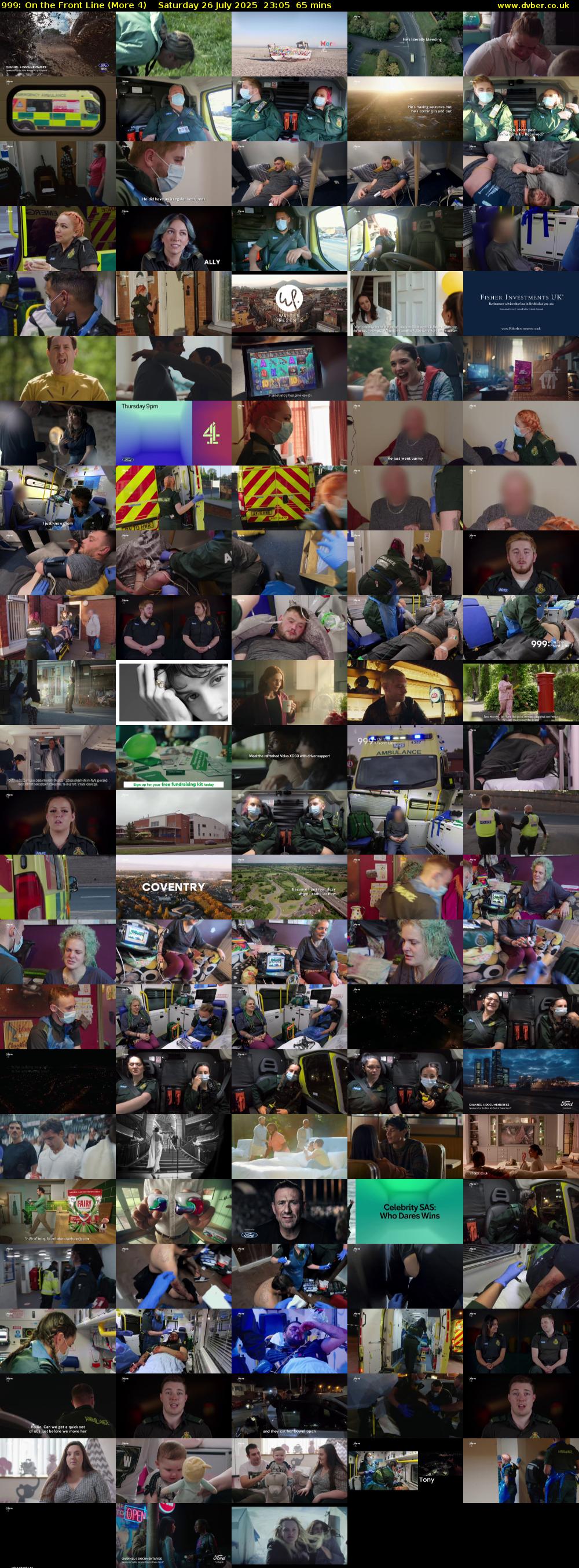 999: On the Front Line (More 4) Saturday 26 July 2025 23:05 - 00:10