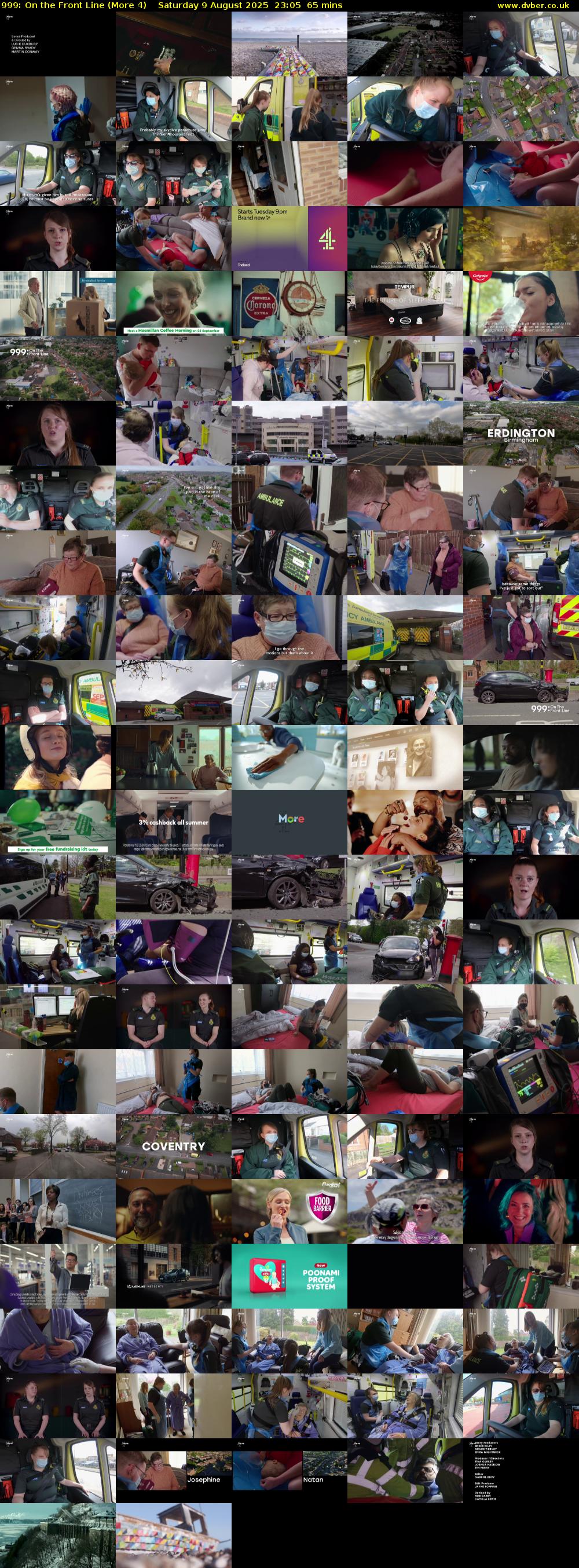 999: On the Front Line (More 4) Saturday 9 August 2025 23:05 - 00:10