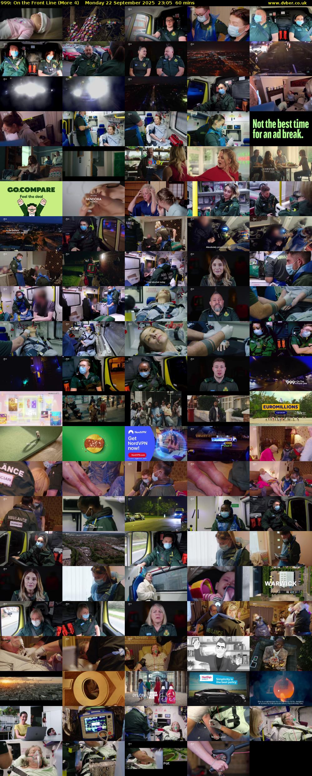 999: On the Front Line (More 4) Monday 22 September 2025 23:05 - 00:05