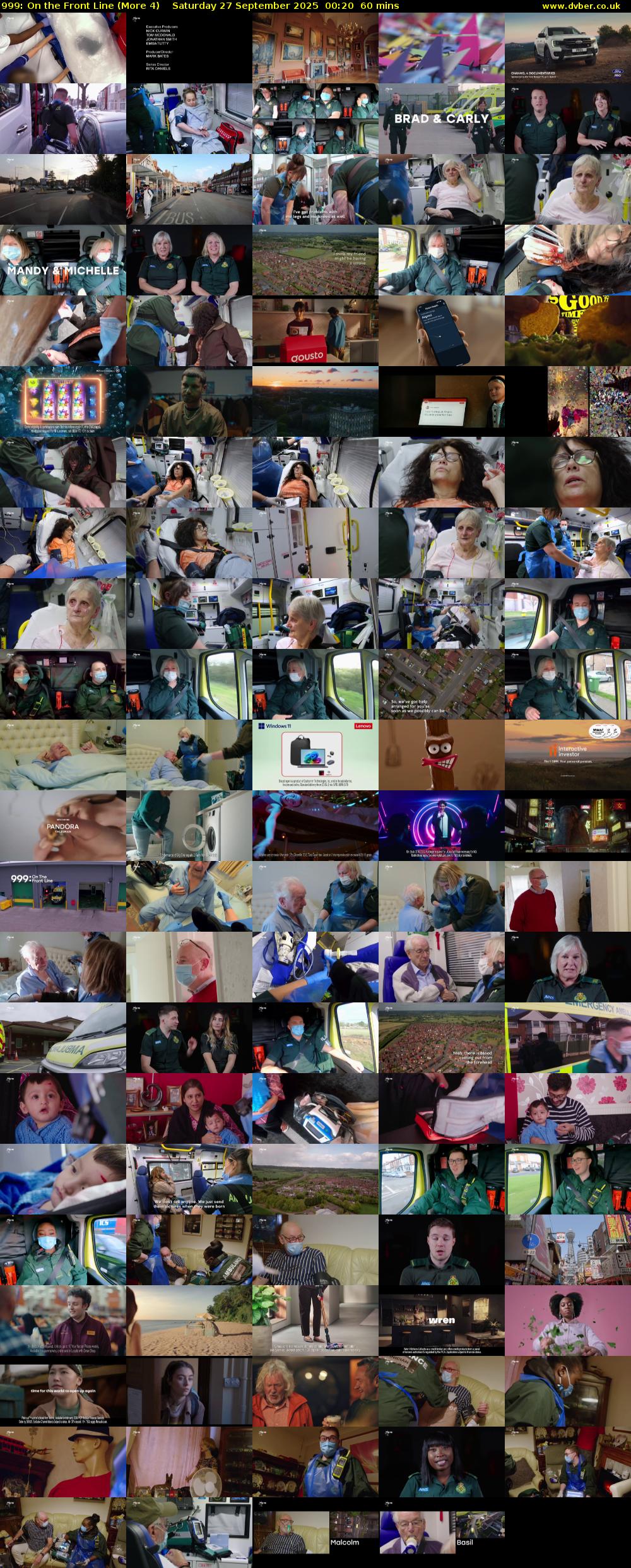 999: On the Front Line (More 4) Saturday 27 September 2025 00:20 - 01:20