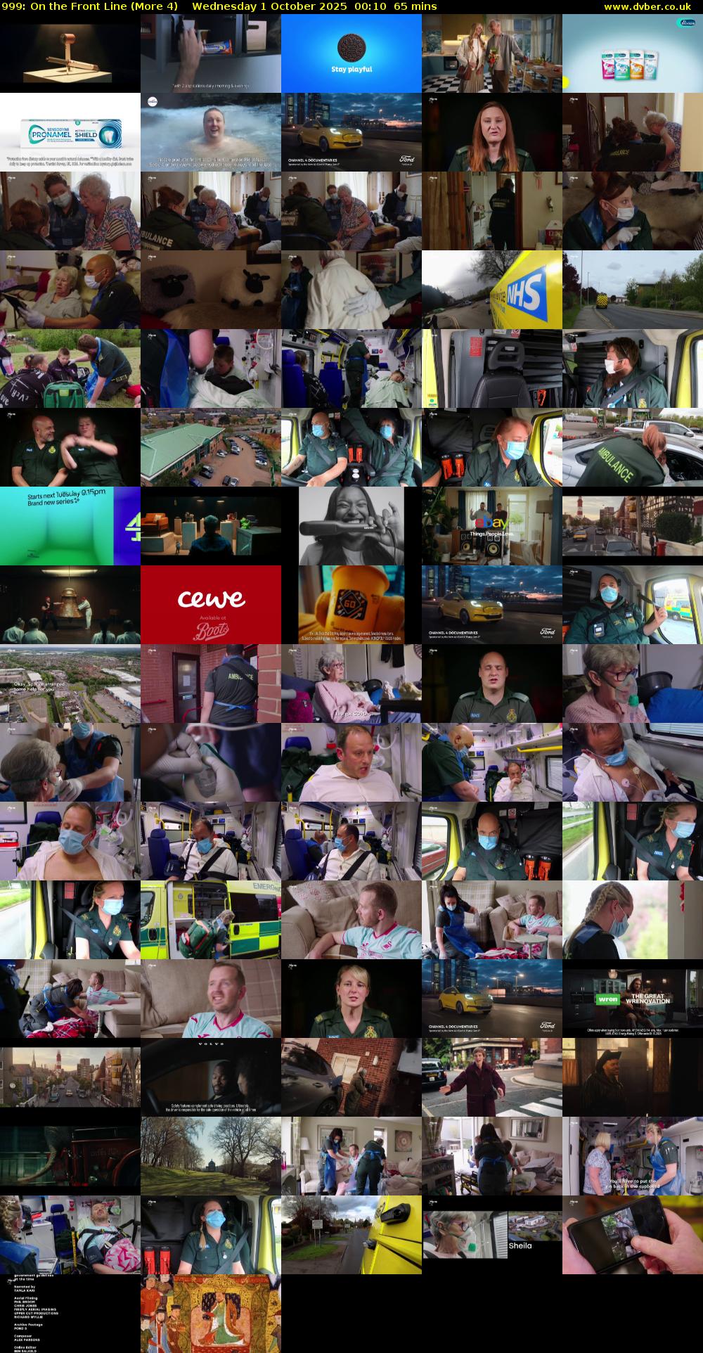 999: On the Front Line (More 4) Wednesday 1 October 2025 00:10 - 01:15