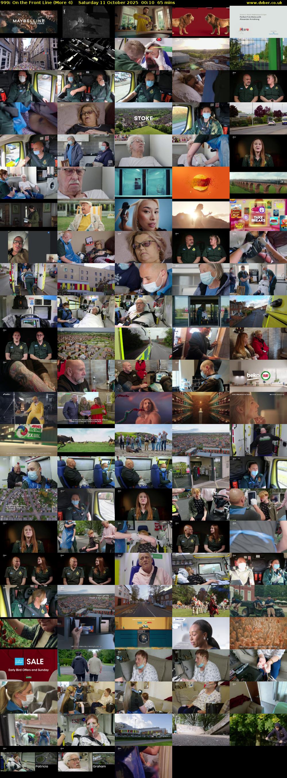 999: On the Front Line (More 4) Saturday 11 October 2025 00:10 - 01:15