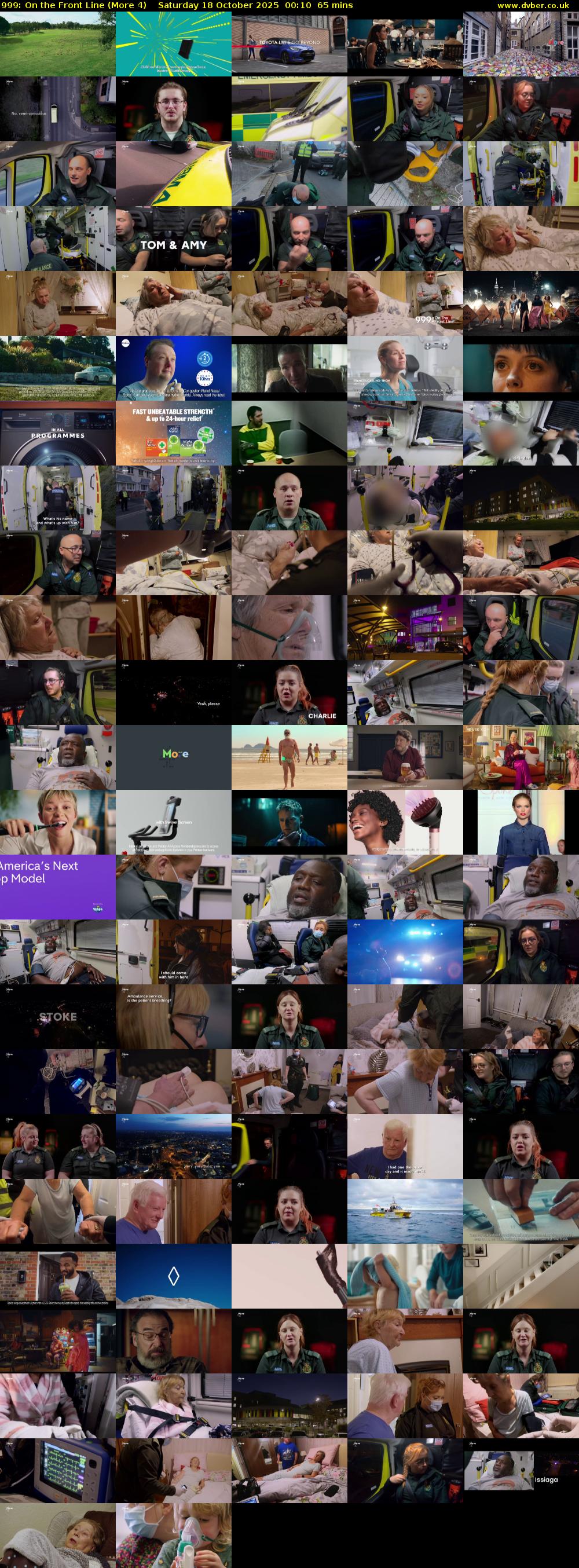 999: On the Front Line (More 4) Saturday 18 October 2025 00:10 - 01:15