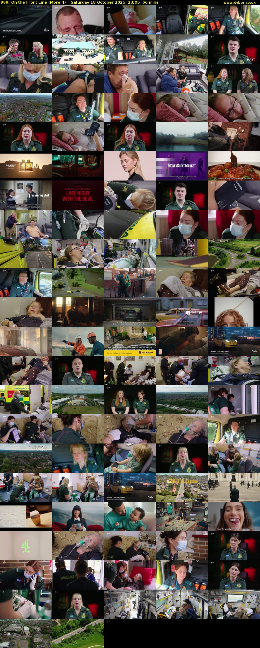 999: On the Front Line (More 4) Saturday 18 October 2025 23:05 - 00:05