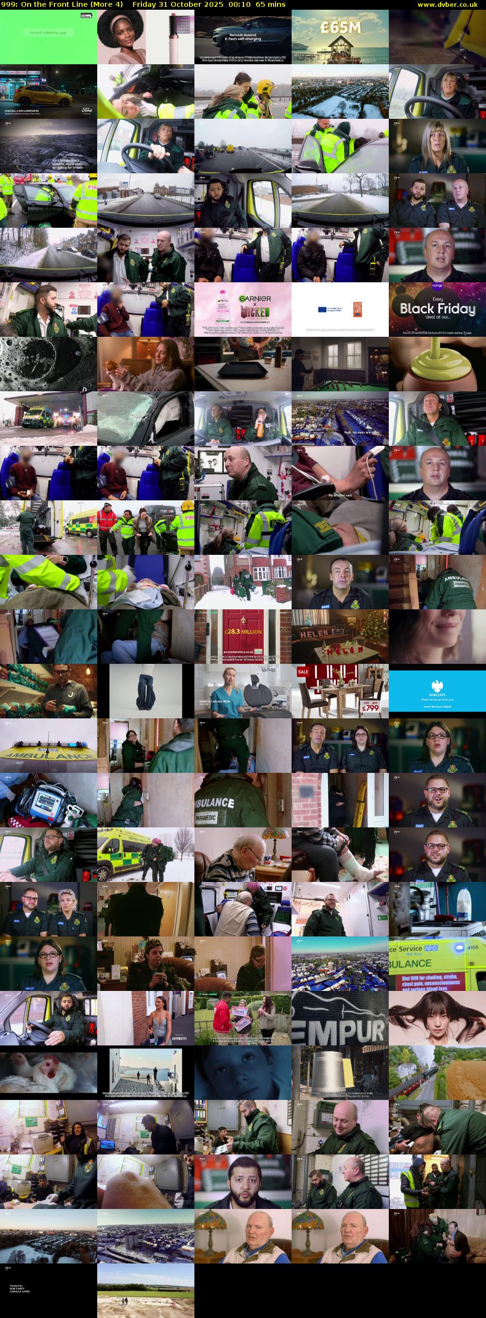 999: On the Front Line (More 4) Friday 31 October 2025 00:10 - 01:15