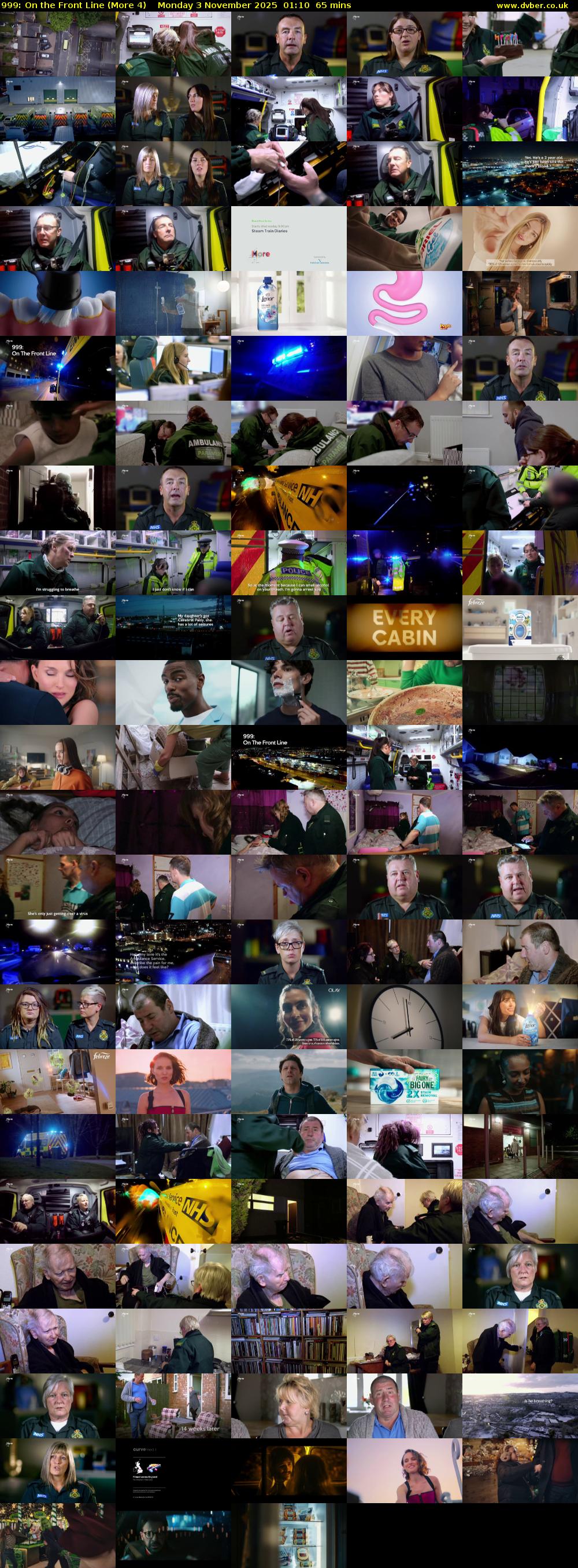 999: On the Front Line (More 4) Monday 3 November 2025 01:10 - 02:15