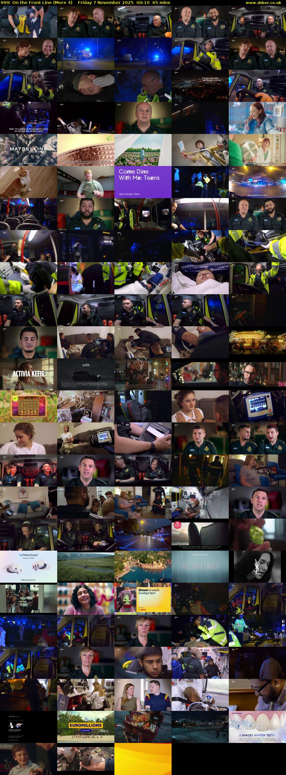 999: On the Front Line (More 4) Friday 7 November 2025 00:10 - 01:15