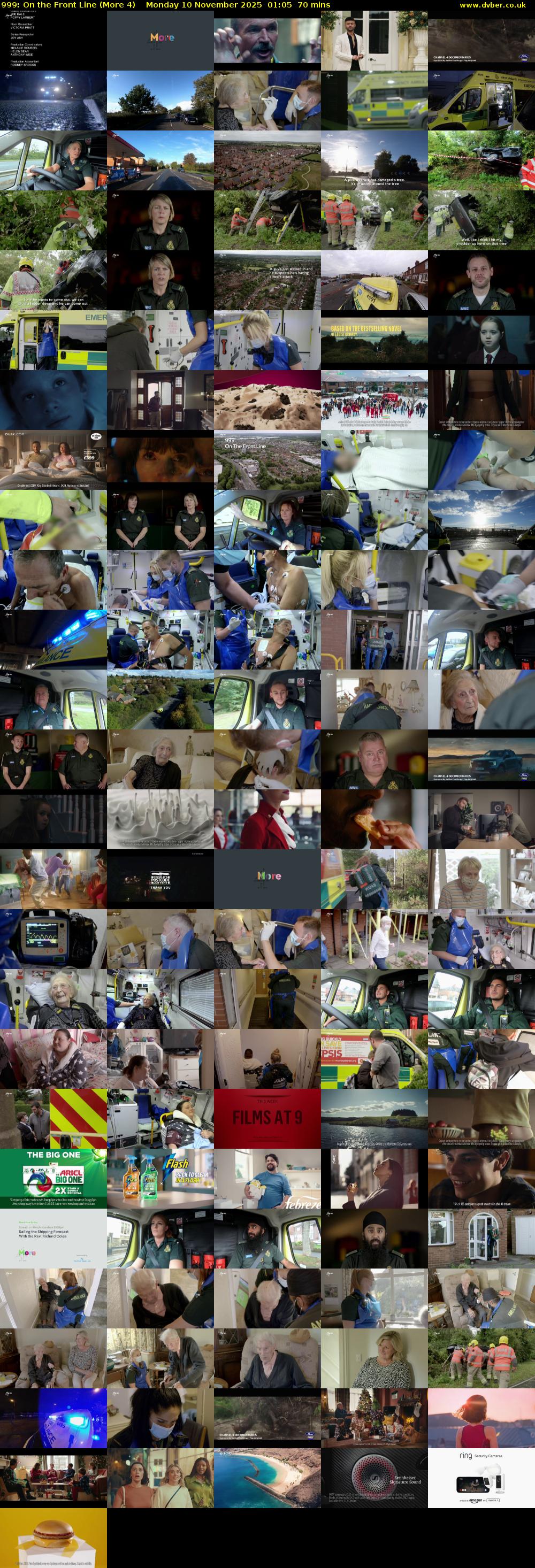 999: On the Front Line (More 4) Monday 10 November 2025 01:05 - 02:15