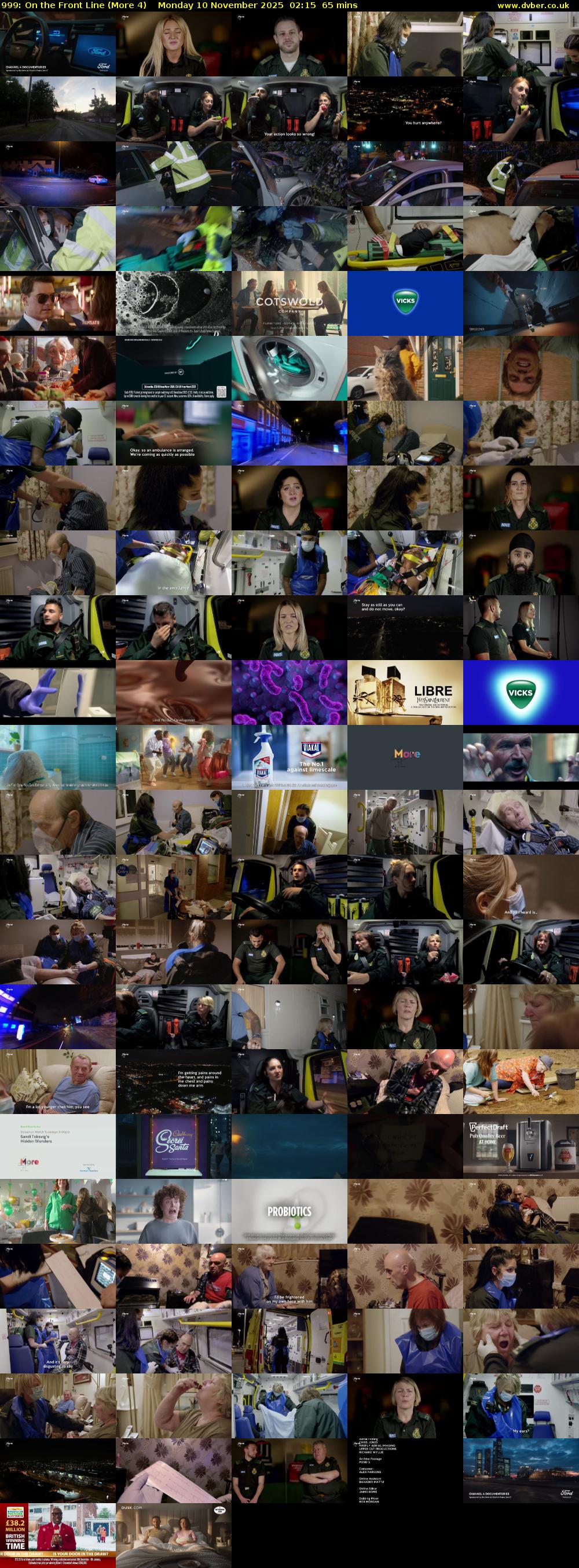 999: On the Front Line (More 4) Monday 10 November 2025 02:15 - 03:20