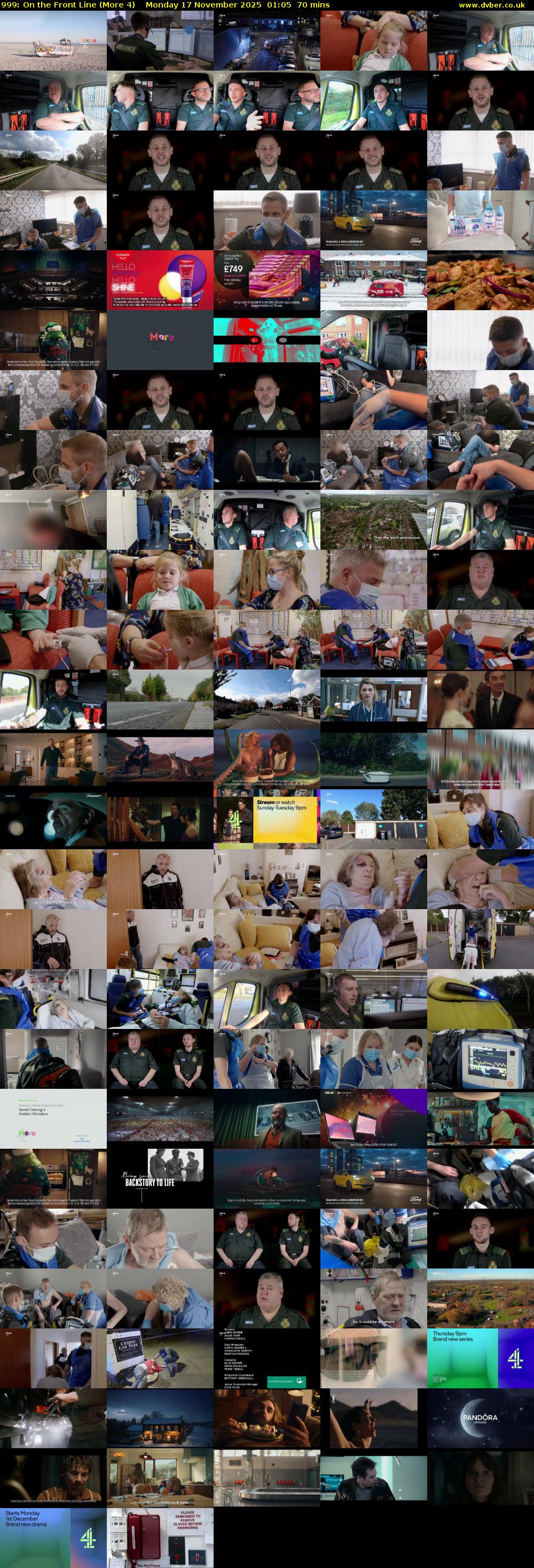 999: On the Front Line (More 4) Monday 17 November 2025 01:05 - 02:15