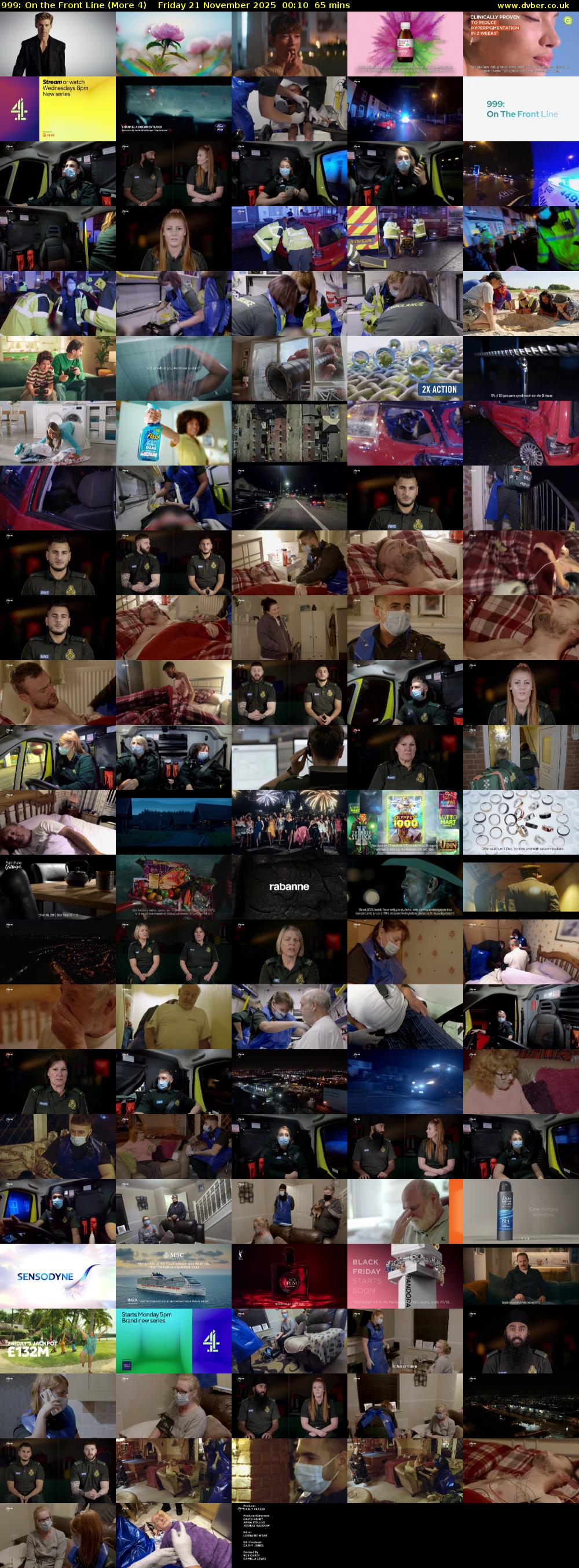 999: On the Front Line (More 4) Friday 21 November 2025 00:10 - 01:15