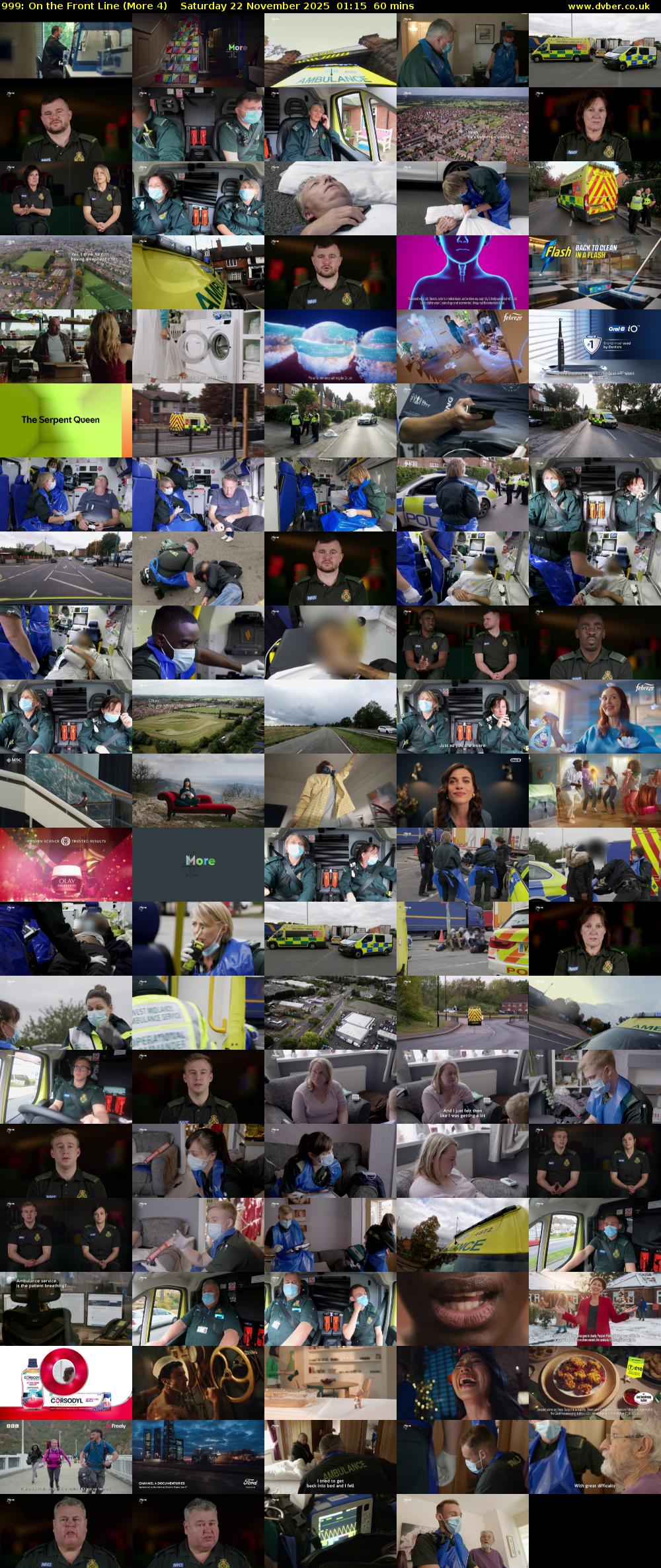 999: On the Front Line (More 4) Saturday 22 November 2025 01:15 - 02:15