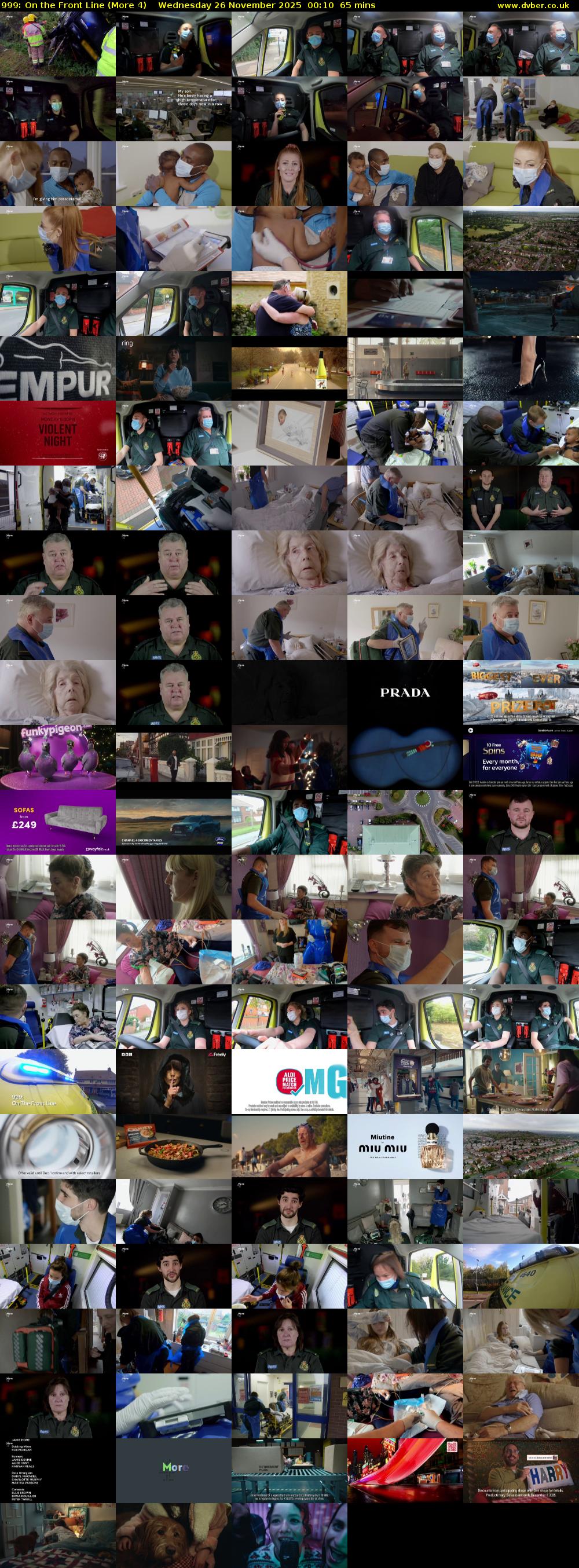 999: On the Front Line (More 4) Wednesday 26 November 2025 00:10 - 01:15