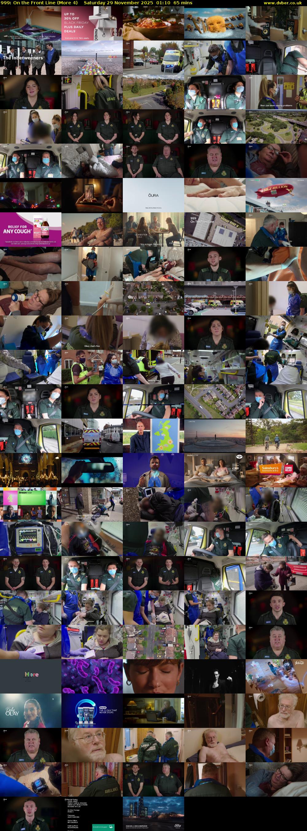 999: On the Front Line (More 4) Saturday 29 November 2025 01:10 - 02:15